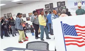  ?? JACK GRUBER/USA TODAY ?? Voters line up, some of them for as long as four hours, Tuesday at Pittman Park Recreation center in south Atlanta.