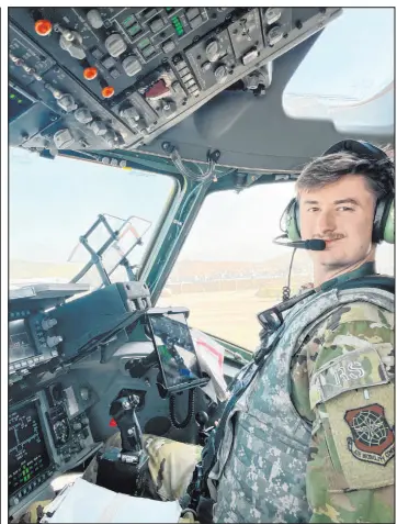  ?? U.S. Air Force ?? U.S. Air Force Capt. Christophe­r Hoffman in Afghanista­n. He pilots C-17 cargo aircraft.