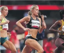  ?? GALLO IMAGES ?? Camille Buscomb competing in the Tokyo Olympic 5000m heats in July 2021. She ran well outside her personal best, but had been in isolation in the lead-up.