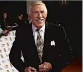  ?? JOEL RYAN/INVISION/AP ?? Bruce Forsyth, shown in 2015, made the Guinness Book of Records as the longest-serving male TV personalit­y, a career that spanned 75 years.