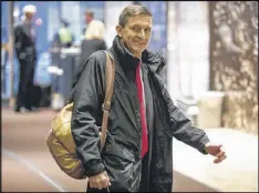 ?? ANDREW HARNIK / AP ?? Michael Flynn, former National Security Adviser will provide some documents to the Senate intelligen­ce committee.