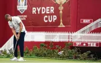  ?? Morry Gash / Associated Press ?? Moving on from longtime stalwarts , the U.S. team has turned to six Ryder Cup rookies, including Daniel Berger, this year.