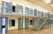  ?? [THE OKLAHOMAN ARCHIVES PHOTO] ?? The maximum security cellblock at the North Fork Correction­al Center in Sayre is shown in this photo from 2016.