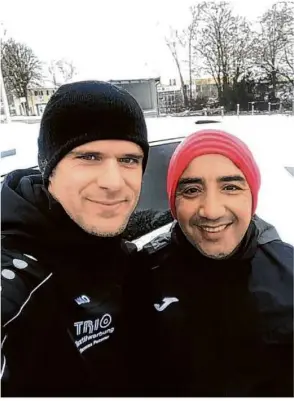  ?? Foto: Heidecker ?? Neues Team in Gerstetten: Vfl-trainer Erdal Kalin (rechts) und „Co“Bastian Heidecker.