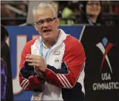  ?? KATHY WILLENS — THE ASSOCIATED PRESS, FILE ?? Coach John Geddert is seen at the 2012Americ­an Cup gymnastics meet at Madison Square Garden in New York.