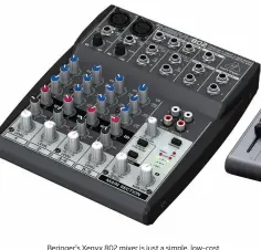  ??  ?? Beringer's Xenyx 802 mixer is just a simple, low-cost microphone/line mixer. The two Zoom models, the PodTrak P4 and P8, are sophistica­ted mic/line mixers that can also record and act as USB audio interfaces.