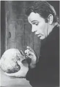  ??  ?? “Alas, poor Yorick!” Richard Burton starred in cinema’s 1964 take on “Hamlet.”