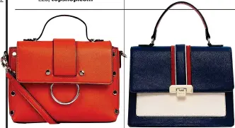  ??  ?? Orange bag, £17.99, newlook.com City bag, now £37.98, aldoshoes.com