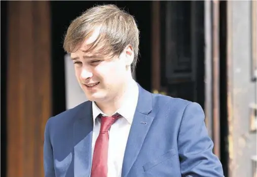  ??  ?? UNPROVOKED: Curtis McKenzie admitted assaulting two strangers in Aberdeen city centre after watching the European Championsh­ips