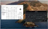  ??  ?? In macos you can bring up a handy viewer to help you find the right text symbols or characters