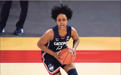  ?? Kathy Willens / Associated Press ?? UConn’s Christyn Williams will be tasked with defending Iowa’s Caitlin Clark in Saturday’s Sweet 16 matchup.