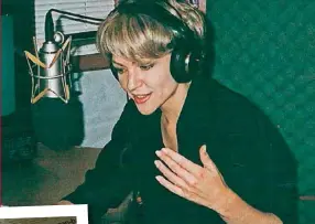  ??  ?? RIGHT: Tracy Going reading the news on Radio Metro in the 1990s. BELOW: Fans were shocked when newspapers ran pictures of Tracy after her horrific attack at the hands of her partner. The court case dragged on for more than two years. BELOW RIGHT: Tracy...