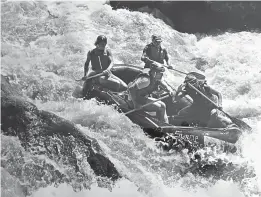  ?? GERALD WINEGRAD ?? Then Sen. Gerald Winegrad rafting the Youghioghe­ny River at Triple Drop Class 5 rapids in 1983.