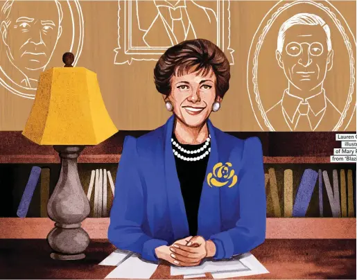  ??  ?? Lauren O’Neill’s illustrati­on of Mary Robinson from ‘Blazing A Trail’