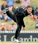  ??  ?? Lockie Ferguson, above, and Adam Milne are seemingly vying for one spot in the World Cup squad.