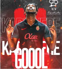  ?? ?? BACK WITH A BANG . . . Zimbabwe internatio­nal Tino Kadewere returned from injury at the weekend and scored on his debut for Spanish La Liga football side Real Mallorca in the Copa del Rey first round match against lower division side Autol