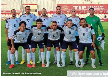  ?? ?? All around the world…the Guam national team