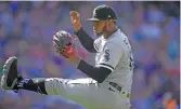  ?? AP ?? Sox reliever Gregory Santos has begun a throwing program after finishing the season on the IL.