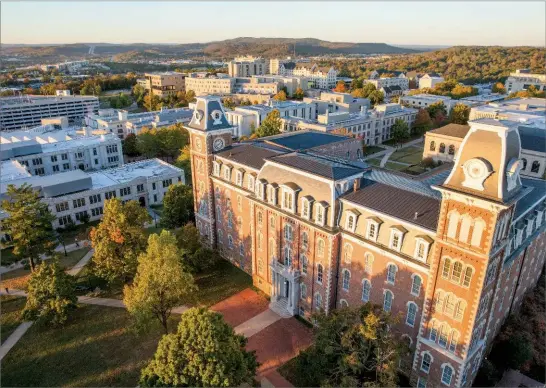  ??  ?? The University of Arkansas campus is in Fayettevil­le, one of the nation’s Top 5 Best Places to Live.