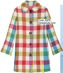  ??  ?? Coat, €675, katespade.com