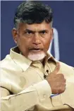  ??  ?? Chief Minister N Chandrabab­u Naidu