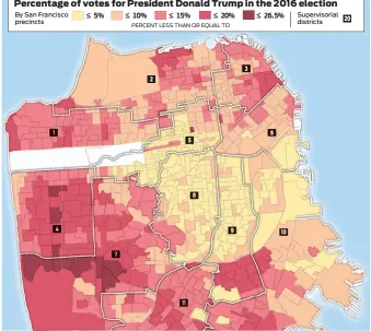  ?? PERCENT LESS THAN OR EQUAL TO John Blanchard / The Chronicle ?? Sources: Brick Circle Advisors; Department of Elections