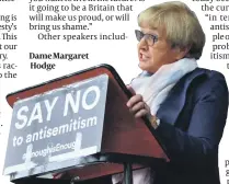  ??  ?? Dame Margaret Hodge