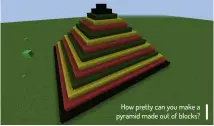  ??  ?? How pretty can you make a pyramid made out of blocks?
