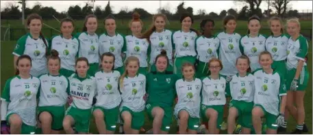  ??  ?? The St Patricik’s team who were pipped by neighbours St Colmcille’s in the Meath Under-13 Division 1 Final. The Stamullen girls also came second to Foxrock/Cabinteely in the recent St Patrick’s Under-13 LGFA Football Blitz.