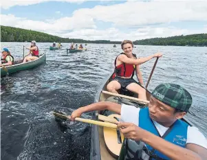  ?? JIM RANKIN TORONTO STAR FILE PHOTO ?? At summer camp, children can spend their days outdoors, like these campers at Camp Awakening did a few years ago. Uzma Jalaluddin urges readers to help kids build beautiful, lasting memories.