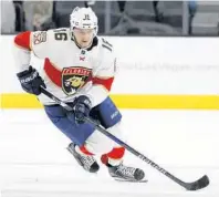  ?? JOHN LOCHER/AP ?? Florida Panthers center Aleksander Barkov leads all NHL forwards by playing 22 minutes, 29 seconds a game. He has 14 goals and 26 assists in 41 games this season.