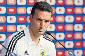  ?? (AP) ?? Lionel Scaloni. “Es importante que los jugadores se expresen”, dijo.