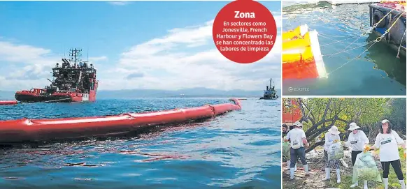  ??  ?? LIMPIEZA. Un modelo similar para recoger el petróleo se usará para sacar la basura flotante en el mar Caribe. El equipo será donado a Honduras.