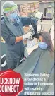  ?? SOURCED ?? Services being provided at a salon in Lucknow with safety measures