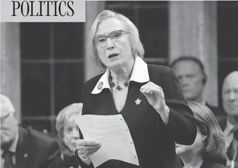  ?? ADRIAN WYLD / THE CANADIAN PRESS ?? Crown-Indigenous Relations Minister Carolyn Bennett has been asked to extend the inquiry into missing Indigenous women another two years.
