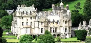  ?? ?? Scottish baronial: Cody’s ancestral home, The Glen, in Peeblesshi­re