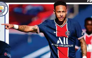  ?? REUTERS ?? Pep idol: the City boss is a big admirer of PSG’s Neymar