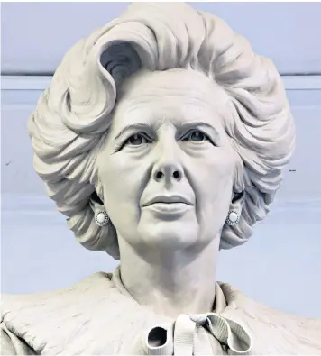  ??  ?? A cast of the statue of Baroness Thatcher: ministers fear it will be vandalised if it is erected in Parliament Square