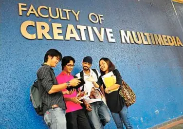  ??  ?? At Multimedia University’s Faculty of Creative Multimedia, students are trained to tap into the creative industries, which can grow in many directions despite a slow world economic recovery.