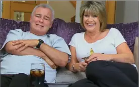  ??  ?? NO LAUGHING MATTER: Eamonn and Ruth as seen on TV’s Gogglebox