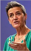  ?? ?? Margrethe Vestager, comisaria europea de Competenci­a.