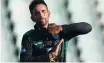  ?? STEVE HAAG ?? Keshav Maharaj of the Hollywoodb­ets Dolphins in action against the Cobras at Kingsmead Stadium in Durban. | BackpagePi­x