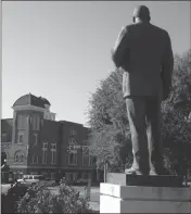  ?? ASSOCIATED PRESS ?? IN THIS OCT. 15, 2015, file photo, a statue of Rev. Martin Luther King, Jr. overlooks the 16th Street Baptist Church in Birmingham, Ala., where advocates say officials are doing a good job at preserving sites linked to civil rights. The site is among...