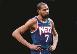  ?? GETTY FILE ?? According to reports Thursday, 12-time All-Star Kevin Durant has requested a trade from the Nets. Durant, 33, identified the Suns and Heat as his preferred destinatio­ns.