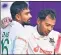  ?? AFP ?? Mushfiqur Rahim (R) embraces Liton Das.