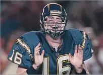  ?? Vince Compagnone Los Angeles Times ?? CONSIDERED one of the all-time NFL draft washouts, Leaf played in only 25 games after Chargers took him No. 2 in 1998.