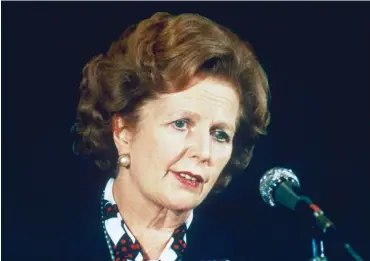  ?? Foto: akg-images/AP ?? Die britische Politikeri­n Margaret Thatcher (1925 – 2013) lernte, tiefer zu sprechen.