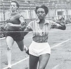  ?? ?? Melania Luz, primeira atleta negra brasileira em Jogos Olimpicos: Londres 1948