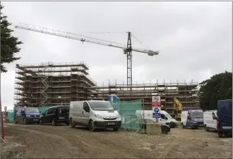  ??  ?? The new Garda Station takes shape: it will rise to five storeys at its highest point.