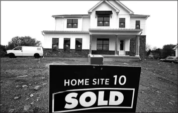  ?? MATT ROURKE / ASSOCIATED PRESS FILE (2023) ?? A home under constructi­on is marked as “sold” at a developmen­t in Eagleville, Pa., on April 28, 2023. The United States is slogging through a housing affordabil­ity crisis that was decades in the making.